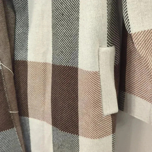 Joie Hooded Open Cardigan Sweater Plaid size Small - Picture 4 of 10